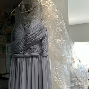 Dusty blue formal dress
